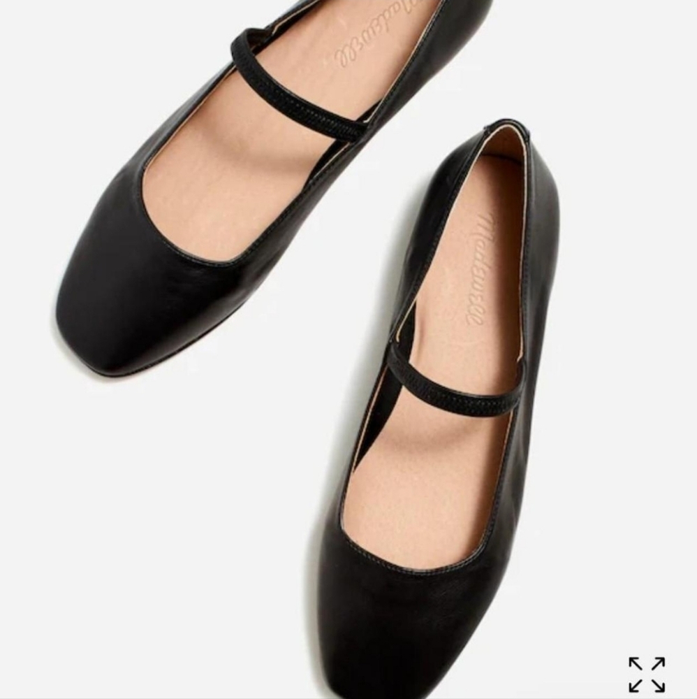 NWOT Madewell Women's Black Mary Jane Flats The Greta Ballet Flat Sz8 $98